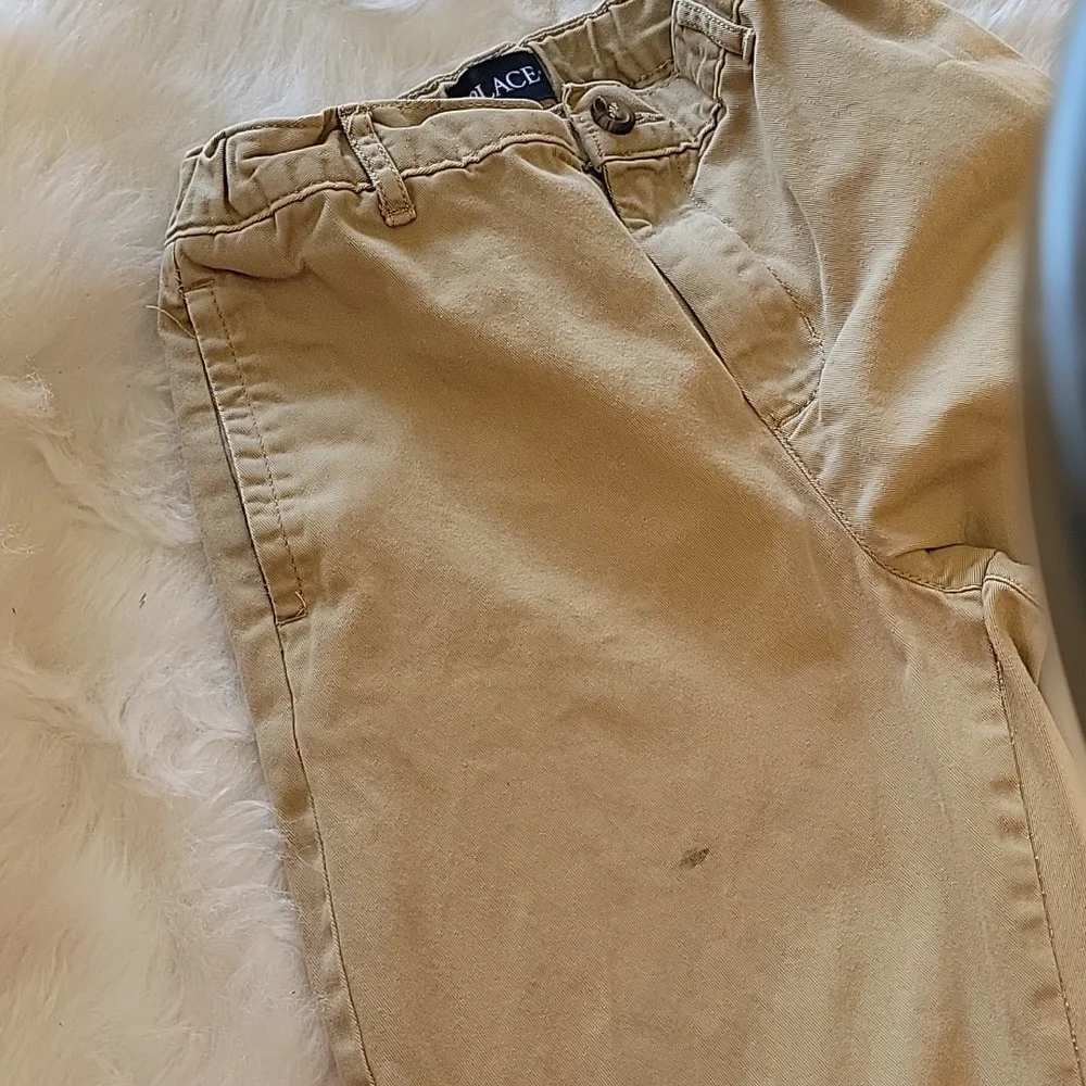 THE CHILDREN'S PLACE Bundle of 2 Boy's Tan School Uniform Preppy Chino Pants 12‎